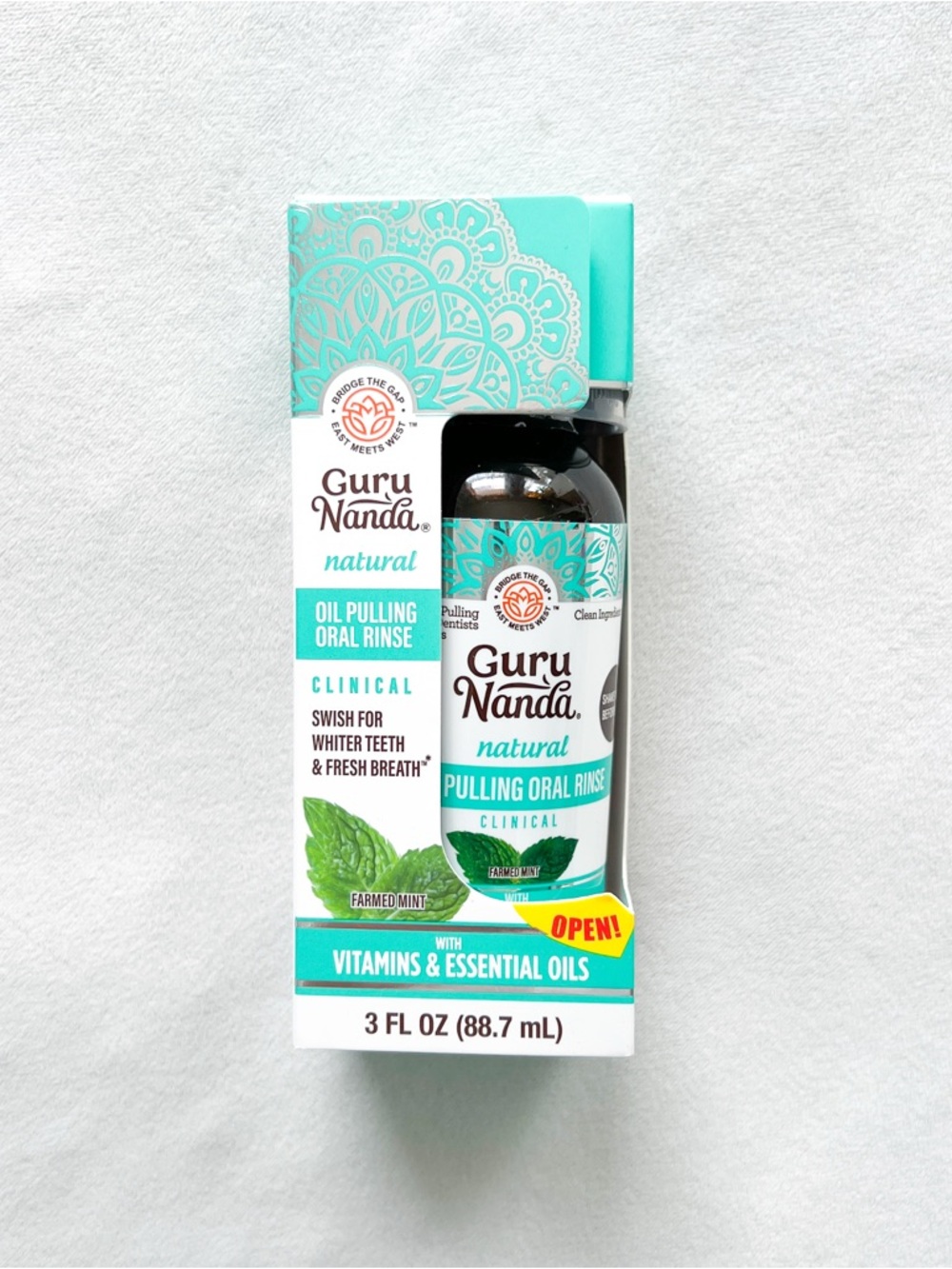 Guru Nanda Natural Pulling Oral Rinse - Mint (3 fl oz)